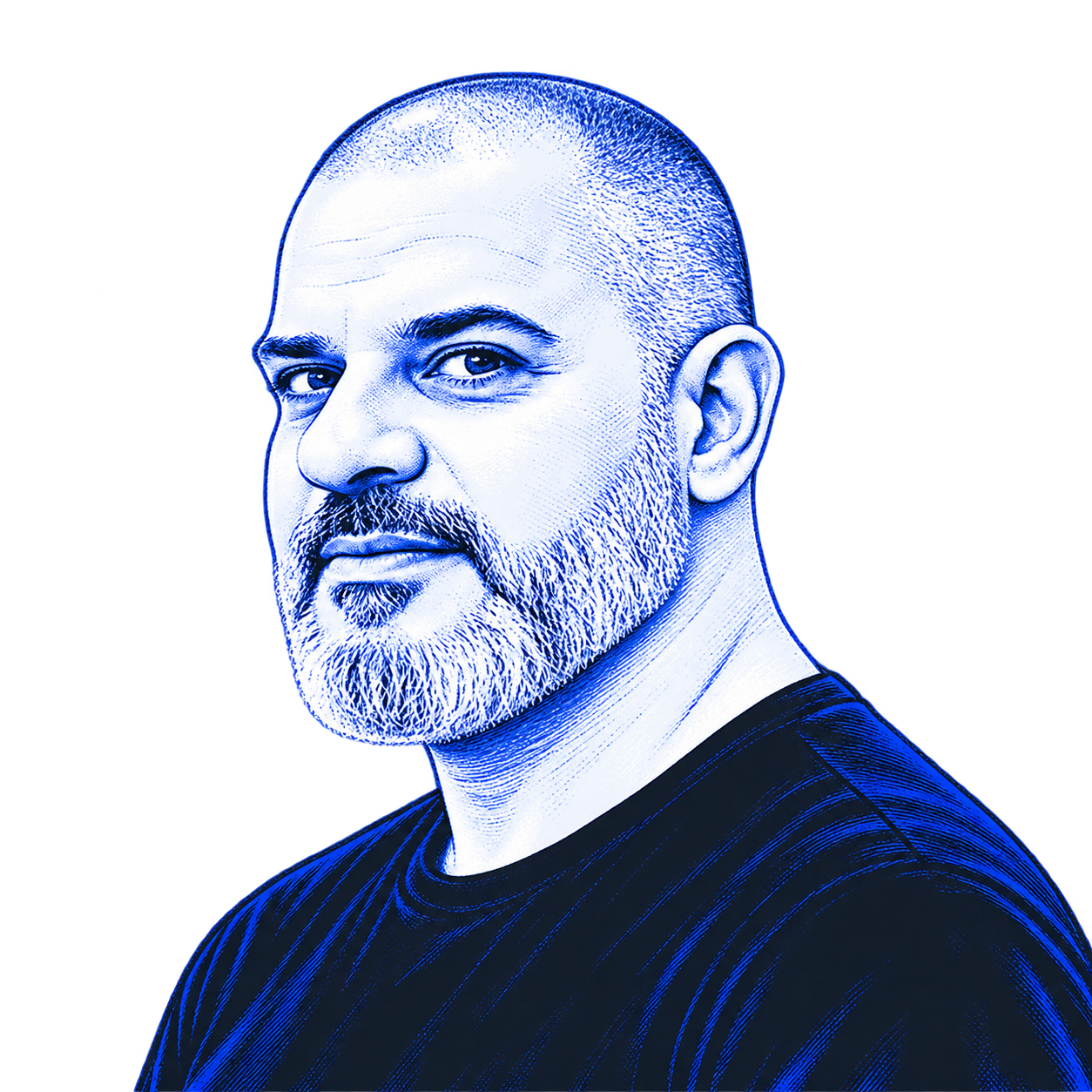 פורטרט מאויר של לי לסטר
